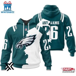 Custom Name Number Philadelphia Eagles Home Mix Away 3D Shirt For Fans