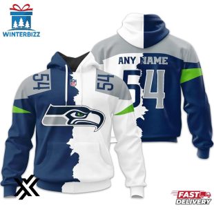 Custom Name Number Seattle Seahawks Home Mix Away 3D Shirt For Fans