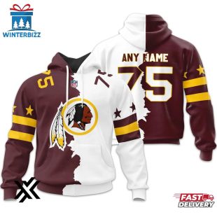 Custom Name Number Washington Commanders Home Mix Away 3D Shirt For Fans