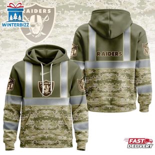 Las Vegas Raiders NFL Hi Vis Salute To Service 3D Shirt For Fans