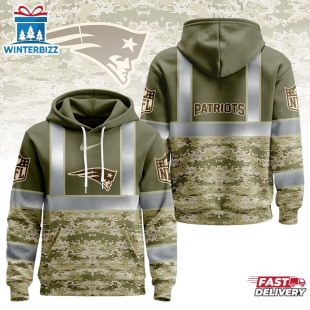 New England Patriots NFL Hi Vis Salute To Service 3D Shirt For Fans