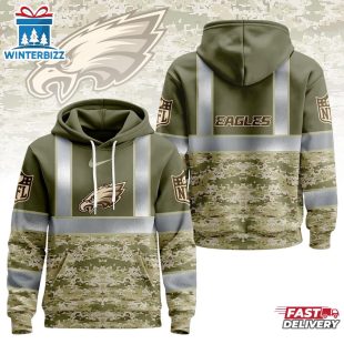 Philadelphia Eagles NFL Hi Vis Salute To Service 3D Shirt For Fans