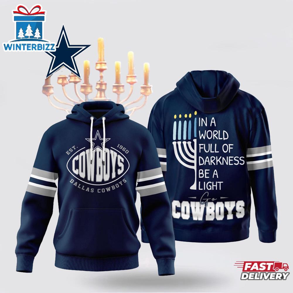 Dallas Cowboys NFL Hanukkah Day All Over Print 3D Shirt Dallas Cowboys NFL Hanukkah Day All Over Print 3D Shirt