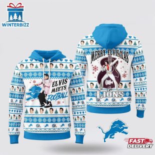 Detroit Lions NFL Elvis Presley All Over Print 3D Shirt