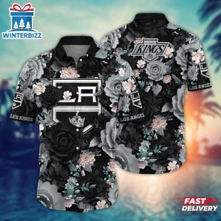 Los Angeles Kings Midnight Rose Summer Hawaiian Shirt