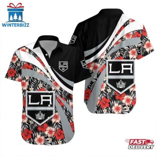 Los Angeles Kings Tropical Hibiscus Summer Hawaiian Shirt