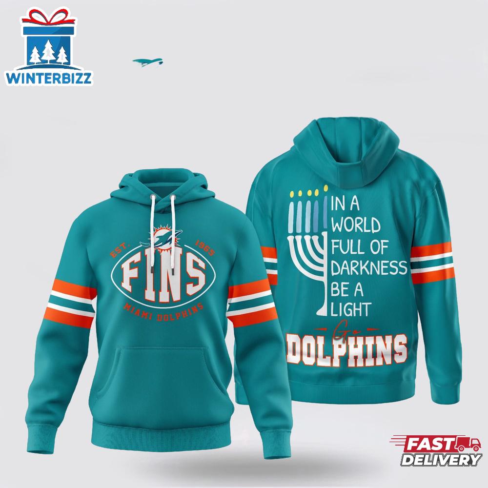 Miami Dolphins NFL Hanukkah Day All Over Print 3D Shirt Miami Dolphins NFL Hanukkah Day All Over Print 3D Shirt