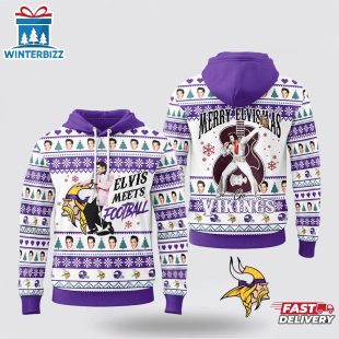 Minnesota Vikings NFL Elvis Presley All Over Print 3D Shirt