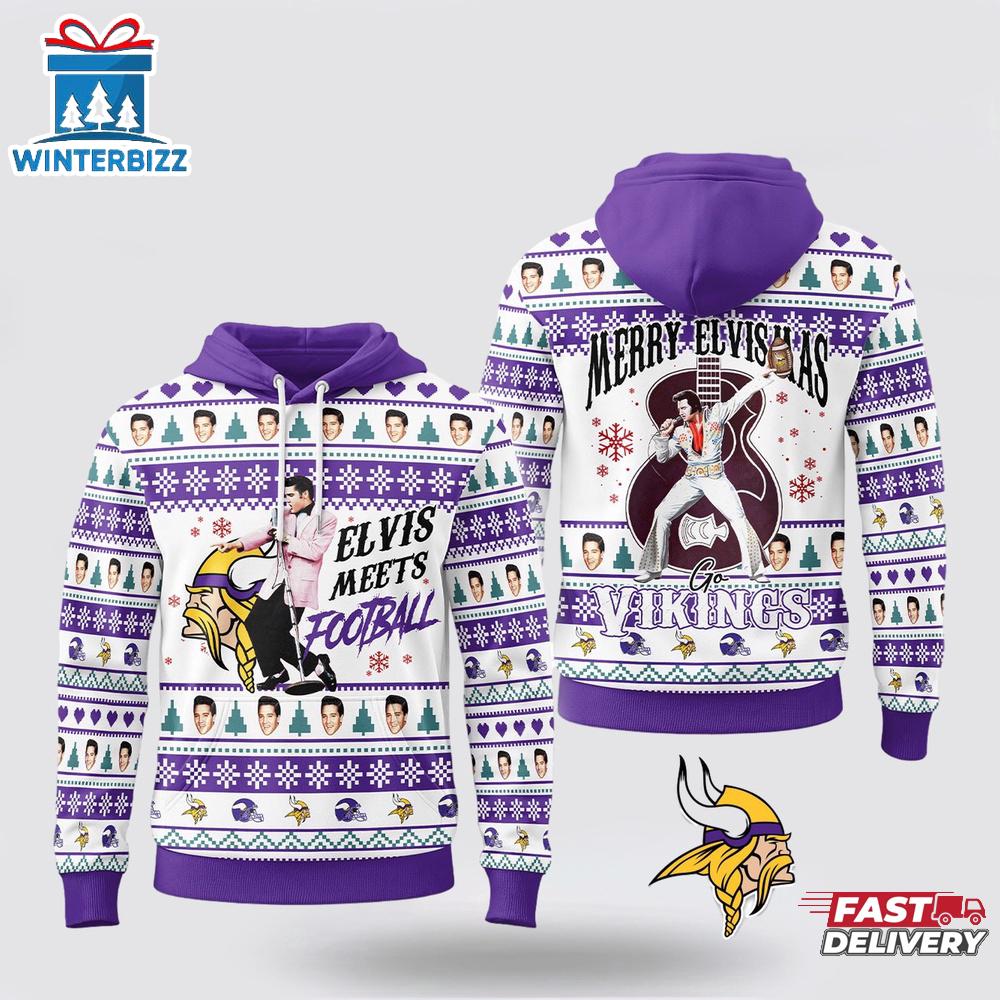 Minnesota Vikings NFL Elvis Presley All Over Print 3D Shirt Minnesota Vikings NFL Elvis Presley All Over Print 3D Shirt