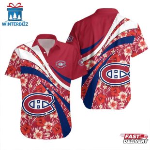 Montreal Canadiens Hibiscus Breeze Summer Hawaiian Shirt
