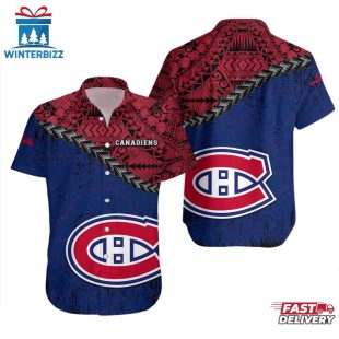 Montreal Canadiens Tribal Wave Summer Hawaiian Shirt