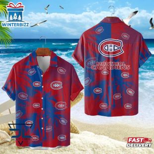 Montreal Canadiens Tropical Palm Breeze Summer Hawaiian Shirt