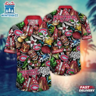 Montreal Canadiens Tropical Tiki Summer Hawaiian Shirt