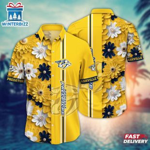 Nashville Predators Daisy Fresh Summer Hawaiian Shirt