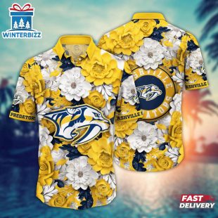 Nashville Predators Floral Paradise Summer Hawaiian Shirt