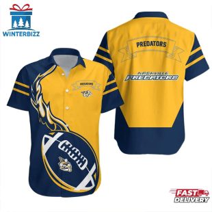 Nashville Predators Football Style Summer Hawaiian Shirt