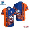 New York Islanders Bold Stripes Summer Hawaiian Shirt