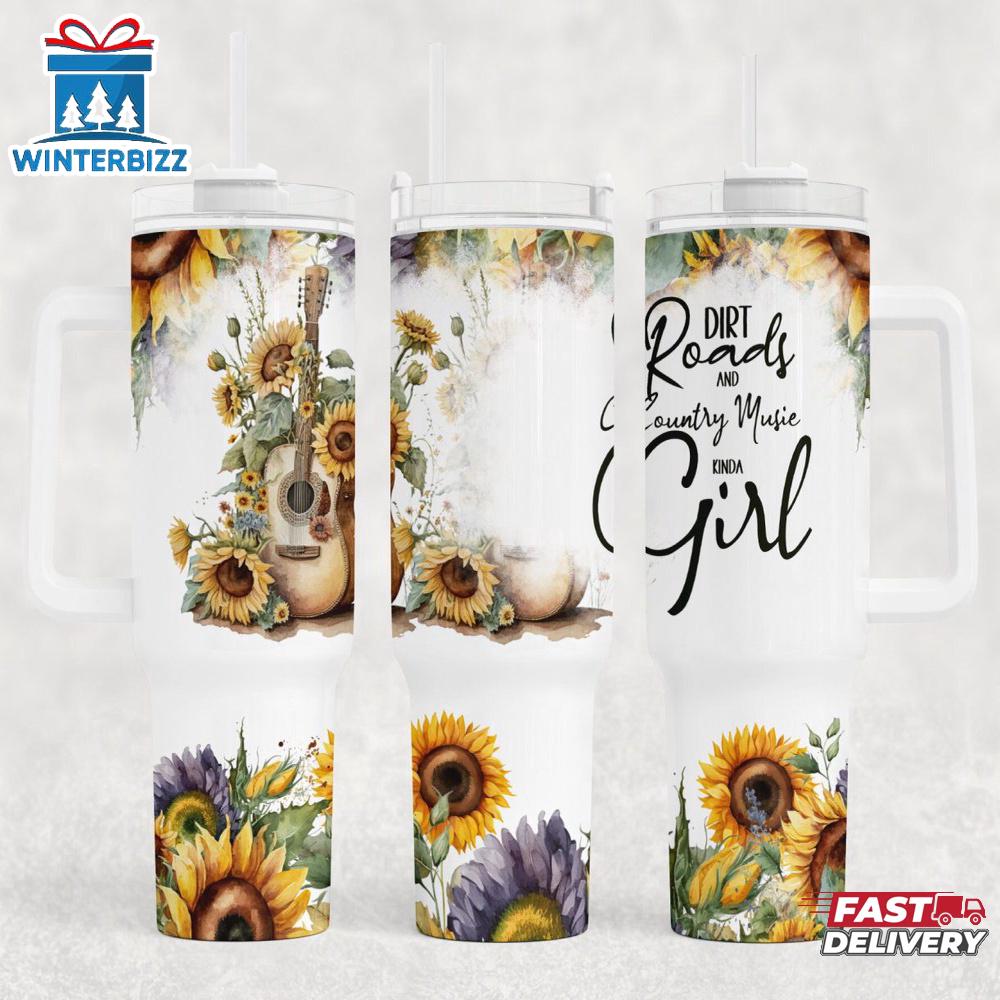 Sunflower Country Girl Vibes Stainless Steel Tumbler 40Oz With Handle Sunflower Country Girl Vibes Stainless Steel Tumbler 40Oz With Handle