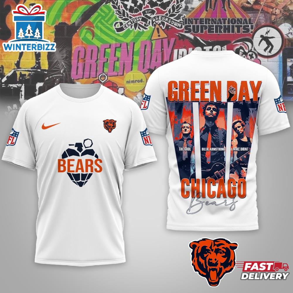 Chicago Bears Premium NFL NFL Green Day X Super Bowl LX 3D Shirt For Fans Chicago Bears Premium NFL NFL Green Day X Super Bowl LX 3D Shirt For Fans