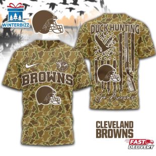 Cleveland Browns NFL Duck Hunting 3D Shirt For Fans