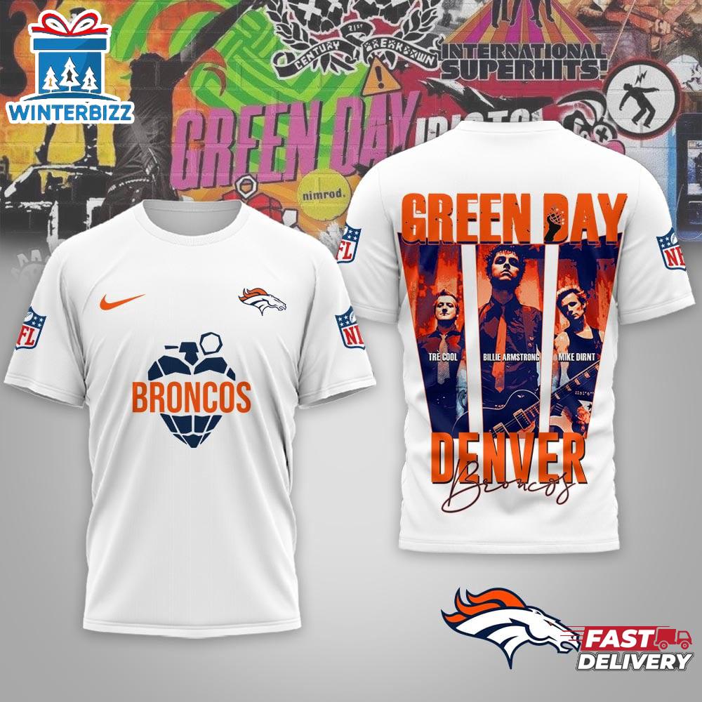 Denver Broncos Premium NFL NFL Green Day X Super Bowl LX 3D Shirt For Fans Denver Broncos Premium NFL NFL Green Day X Super Bowl LX 3D Shirt For Fans
