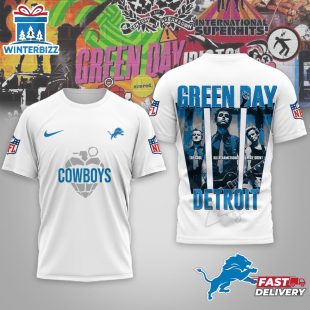 Detroit Lions Premium NFL NFL Green Day X Super Bowl LX 3D Shirt For Fans