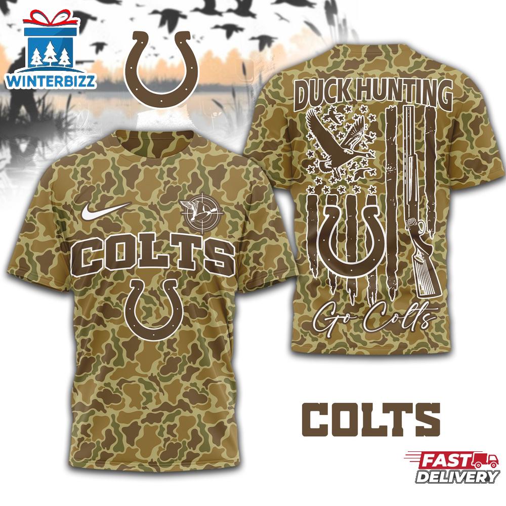 Indianapolis Colts NFL Duck Hunting 3D Shirt For Fans Indianapolis Colts NFL Duck Hunting 3D Shirt For Fans