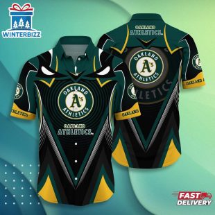 Oakland Athletics Vortex Chevron Summer Hawaiian Shirt
