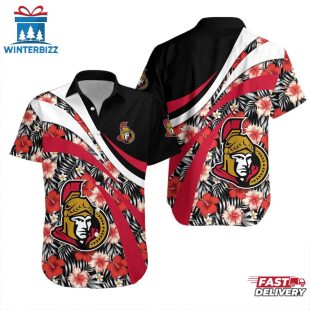 Ottawa Senators Tropical Floral Surge Summer Hawaiian Shirt