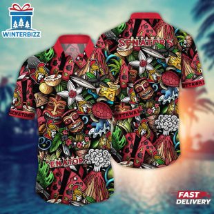 Ottawa Senators Tropical Tiki Summer Hawaiian Shirt