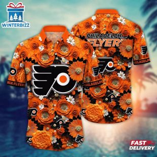 Philadelphia Flyers Fiery Blossom Summer Hawaiian Shirt