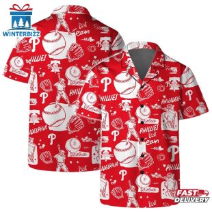 Philadelphia Phillies All-Star Doodle Summer Hawaiian Shirt