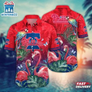 Philadelphia Phillies Flamingo Escape Summer Hawaiian Shirt