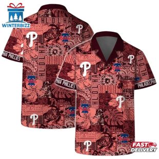 Philadelphia Phillies Retro Patch Summer Hawaiian Shirt