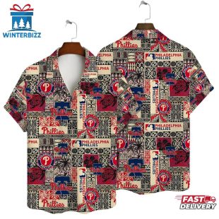 Philadelphia Phillies Retro Patchwork Summer Hawaiian Shirt