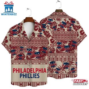 Philadelphia Phillies Tropical Floral Summer Hawaiian Shirt