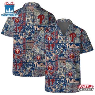 Philadelphia Phillies Vintage Floral Pattern Summer Hawaiian Shirt