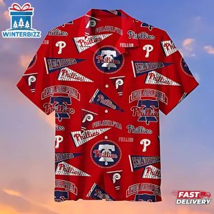 Philadelphia Phillies Vintage Pennant Summer Hawaiian Shirt