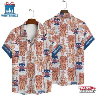 Philadelphia Phillies Vintage Tiki Summer Hawaiian Shirt