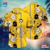Pittsburgh Penguins Golden Stripe Floral Summer Hawaiian Shirt