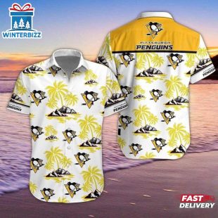 Pittsburgh Penguins Island Retreat Summer Hawaiian Shirt