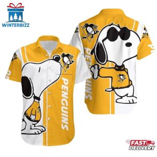 Pittsburgh Penguins Snoopy Chill Summer Hawaiian Shirt
