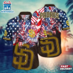 San Diego Padres Fireworks Freedom Summer Hawaiian Shirt