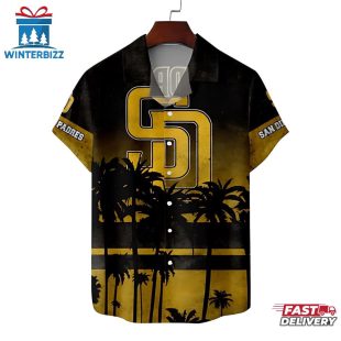 San Diego Padres Golden Palms Summer Hawaiian Shirt