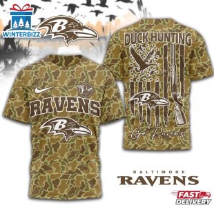 Baltimore Ravens NFL Duck Hunting 3D Shirt For Fans