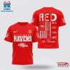 Baltimore Ravens NFL Red Friday Firefighter 3D Shirt For Fans