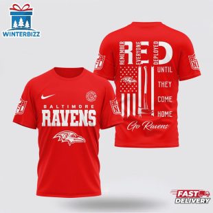 Baltimore Ravens NFL Red Friday Firefighter 3D Shirt For Fans