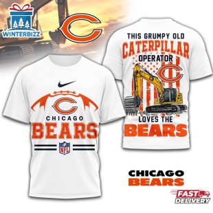 Chicago Bears NFL Grumpy Old Caterpillar Operator 3D Shirt
