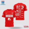 Cleveland Browns NFL Red Friday Firefighter 3D Shirt For Fans