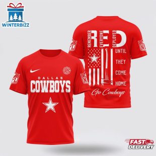 Dallas Cowboys NFL Red Friday Firefighter 3D Shirt For Fans